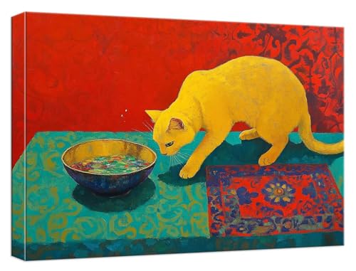 Malen Nach Zahlen Erwachsene Katze, Paint by Numbers Adult DIY Set Erwachsene Malen Nach Zahlen Tier mit 3 Pinsel und Acrylpigment knitterfreie Leinwand Kit für Anfänger Home Dekor 100x150cm, Model620 von Zhnncfgg