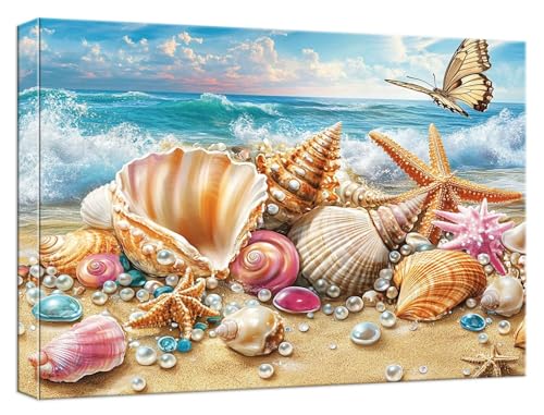Malen Nach Zahlen Erwachsene Meer, Paint by Numbers Adult DIY Set Erwachsene Malen Nach Zahlen Hülse mit 3 Pinsel und Acrylpigment knitterfreie Leinwand Kit für Anfänger Home Dekor 60x90cm, Model554 von Zhnncfgg