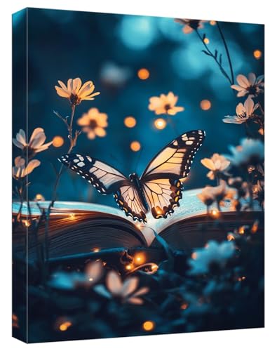 Malen Nach Zahlen Erwachsene Schmetterling Malen Nach Zahlen Buch Paint by Numbers DIY GemäLde Kit mit 3 Maler Pinsel und Acrylpigment, Kreatives für Erwachsene Geschenk Anfänger, 70x100cm, Model448 von Zhnncfgg