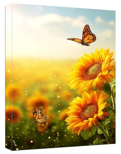 Malen Nach Zahlen Erwachsene Sonnenblume, Paint by Numbers Adult DIY Set Erwachsene Malen Nach Zahlen Schmetterling mit 3 Pinsel und Acrylpigment für Anfänger Home Dekor, Ohne Rahmen 45x60cm, Model434 Malen Nach Zahlen Erwachsene Sonnenblume, Paint by Numbers Adult DIY Set Erwachsene Malen Nach Zahlen Schmetterling mit 3 Pinsel und Acrylpigment für Anfänger Home Dekor, Ohne Rahmen 45x60cm, Model434 von Zhnncfgg