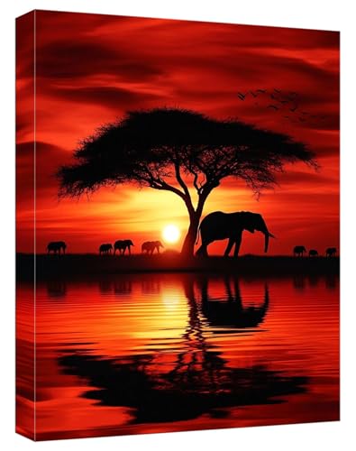 Malen Nach Zahlen Erwachsene Sonnenuntergang, Paint by Numbers Adult DIY Set Erwachsene Malen Nach Zahlen Elefant mit 3 Pinsel und Acrylpigment für Anfänger Home Dekor, Ohne Rahmen 20x30cm, Model458 Malen Nach Zahlen Erwachsene Sonnenuntergang, Paint by Numbers Adult DIY Set Erwachsene Malen Nach Zahlen Elefant mit 3 Pinsel und Acrylpigment für Anfänger Home Dekor, Ohne Rahmen 20x30cm, Model458 von Zhnncfgg