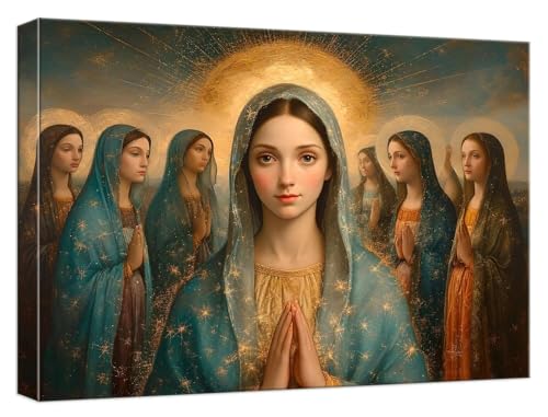 Malen Nach Zahlen Religion Malen Nach Zahlen Kinder ab 7 Frau DIY Anfänger Basteln Erwachsene Handgemalt Ölgemälde Mit 3 Pinseln und Acrylfarbe Knitterfreie Leinwand für Home Dekor 80x120cm, Model834 von Zhnncfgg