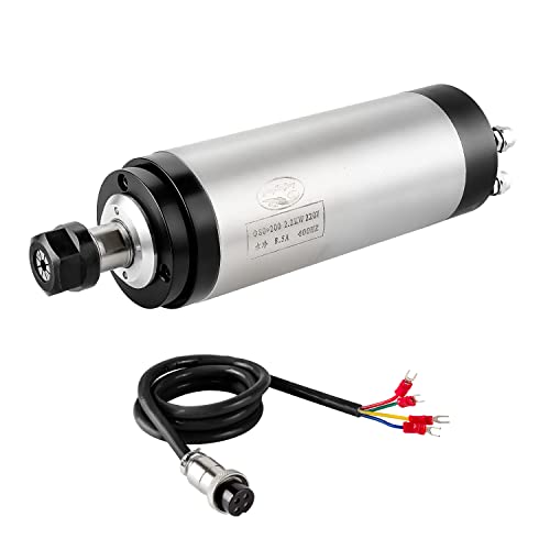 CNC Spindelmotor Wassergekühlter Spindelmotor 80 mm Spindel 220 V 2,2 kW 2200 W Spindel CNC-Motor 4 Lager 24000 RPM 400 Hz für CNC-Routermaschine von Zhong Hua Jiang