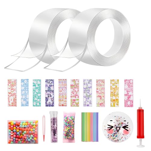 ZhongShuang 27 Stücke Nano Tape Bubbles Set, Diy Bubble Tape Nano Klebeband Mit 2 Rollen Nanoband +25 Stiftung Materialpakete, Blowing Bubble Tape Geschenk Bastelsets Für Kinder ZhongShuang 27 Stücke Nano Tape Bubbles Set, Diy Bubble Tape Nano Klebeband Mit 2 Rollen Nanoband +25 Stiftung Materialpakete, Blowing Bubble Tape Geschenk Bastelsets Für Kinder von ZhongShuang