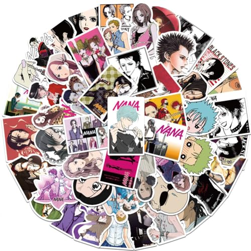 Zhongkaihua Anime-Aufkleber, Komatsu Nana, Osaki, Nana-Figuren, Aufkleber, bunt, wasserdicht, für Laptop, Computer, Handy, Wasserflaschen, Wand, 50 Stück von Zhongkaihua