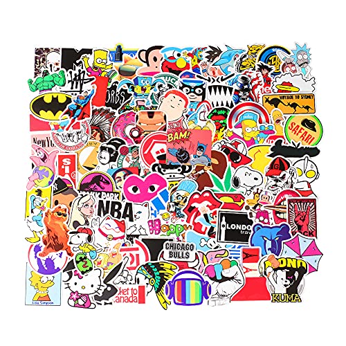 Zhongtou 100 Stück Aufkleber Sticker Set Wasserfest Coole Stickerbomb Graffiti Style Decals für Skateboard Laptop Scooter Helm Koffer Kühlschrank Fahrrad Motorrad Snowboard Wasserflasche Zhongtou 100 Stück Aufkleber Sticker Set Wasserfest Coole Stickerbomb Graffiti Style Decals für Skateboard Laptop Scooter Helm Koffer Kühlschrank Fahrrad Motorrad Snowboard Wasserflasche von Zhongtou