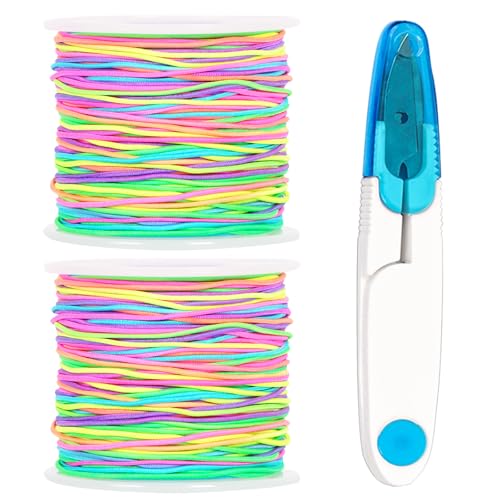 Zhtulck Gummiband für Armbänder, Elastisches Band für armbänder, Bunte Elastische Faden Rund Schnur Perlenschnur Regenbogen Geeignet für DIY Handwerk Schmuckherstellung Halskette Zhtulck Gummiband für Armbänder, Elastisches Band für armbänder, Bunte Elastische Faden Rund Schnur Perlenschnur Regenbogen Geeignet für DIY Handwerk Schmuckherstellung Halskette von Zhtulck