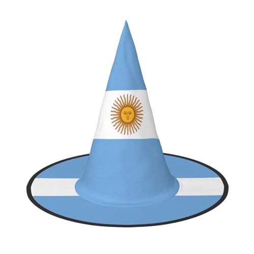 Zhuanyun Argentinische Flagge Druck Halloween Hut Halloween Kostüm Zubehör Kopfschmuck Party Zubehör Hexenhut von Zhuanyun