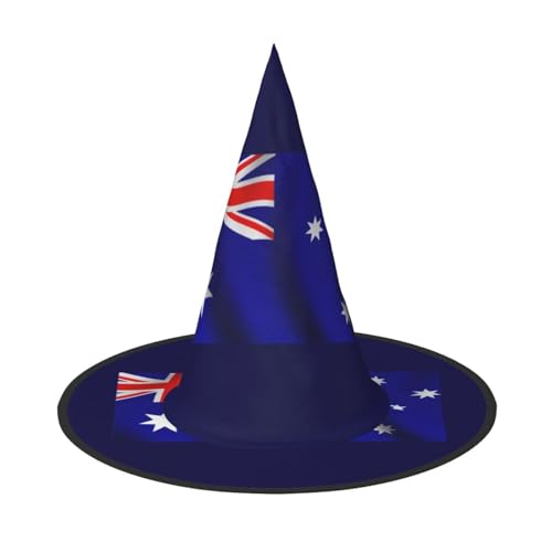 Zhuanyun Australische Flagge Druck Halloween Hut Halloween Kostüm Zubehör Kopfschmuck Party Zubehör Hexenhut von Zhuanyun