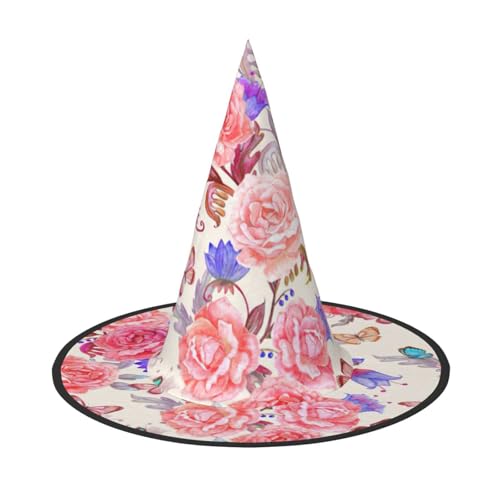 Zhuanyun Blume, Rose, Schmetterling, Druck, Halloween, Kostüm, Zubehör, Kopfschmuck, Partyzubehör, Hexenhut Zhuanyun Blume, Rose, Schmetterling, Druck, Halloween, Kostüm, Zubehör, Kopfschmuck, Partyzubehör, Hexenhut von Zhuanyun