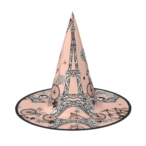 Zhuanyun Fahrrad-Kaffeeballon-Druck, Halloween-Kostüm, Zubehör, Kopfschmuck, Partyzubehör, Hexenhut von Zhuanyun