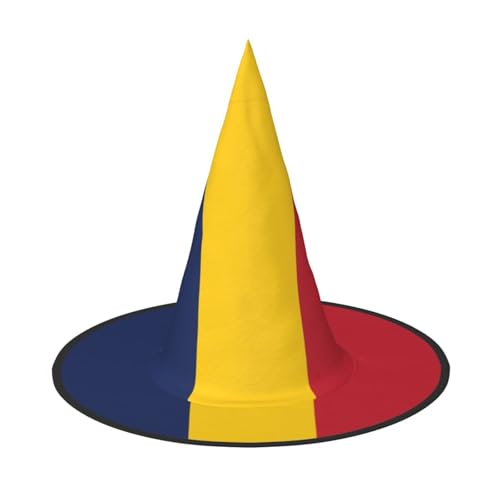 Zhuanyun Flagge des Tschads, Halloween-Hut, Halloween-Kostüm, Zubehör, Kopfschmuck, Partyzubehör, Hexenhut von Zhuanyun