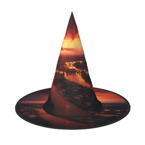 Zhuanyun Flugzeug-Sonnenuntergang, Sk-Druck, Halloween-Kostüm, Zubehör, Kopfschmuck, Partyzubehör, Hexenhut Zhuanyun Flugzeug-Sonnenuntergang, Sk-Druck, Halloween-Kostüm, Zubehör, Kopfschmuck, Partyzubehör, Hexenhut von Zhuanyun