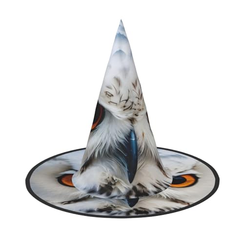 Zhuanyun Halloween-Hut mit verschneiten Eulen-Augen, Halloween-Kostüm, Zubehör, Kopfschmuck, Partyzubehör, Hexenhut von Zhuanyun