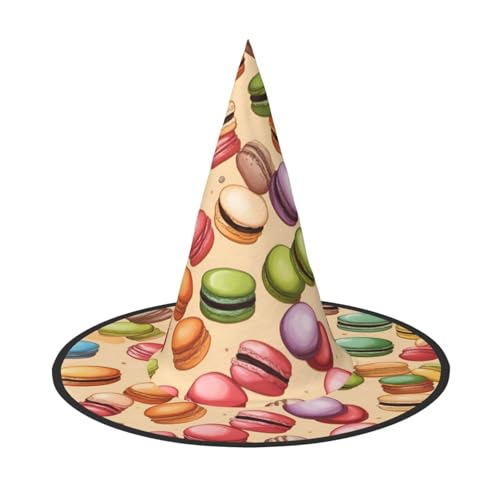 Zhuanyun Macaron Keks Geschmack Halloween Hut Halloween Kostüm Zubehör Kopfschmuck Party Zubehör Hexenhut von Zhuanyun