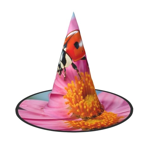 Zhuanyun Marienkäfer Blumendruck Halloween Hut Halloween Kostüm Zubehör Kopfschmuck Party Zubehör Hexenhut Zhuanyun Marienkäfer Blumendruck Halloween Hut Halloween Kostüm Zubehör Kopfschmuck Party Zubehör Hexenhut von Zhuanyun