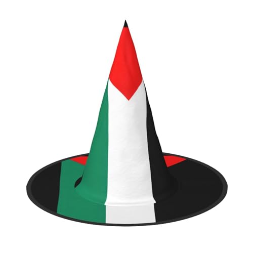 Zhuanyun Palästina-Flaggen-Druck, Halloween-Hut, Halloween-Kostüm, Zubehör, Kopfschmuck, Partyzubehör, Hexenhut von Zhuanyun