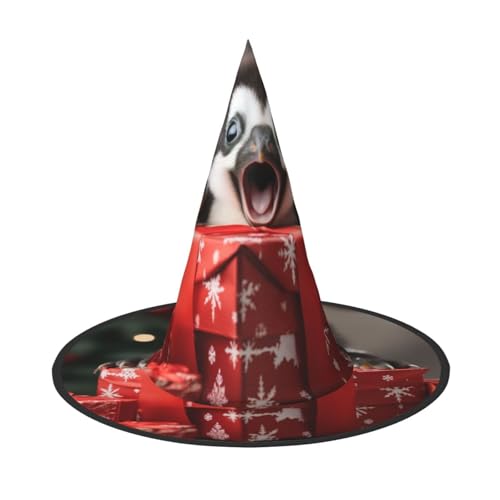 Zhuanyun Weihnachtlicher Weihnachtsmann-Pinguin-Druck, Halloween-Kostüm, Zubehör, Kopfschmuck, Partyzubehör, Hexenhut Zhuanyun Weihnachtlicher Weihnachtsmann-Pinguin-Druck, Halloween-Kostüm, Zubehör, Kopfschmuck, Partyzubehör, Hexenhut von Zhuanyun