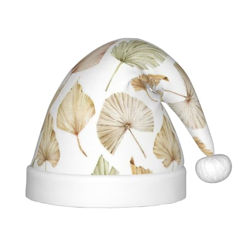 Zhuanyun Weihnachtsmannmütze mit Palmblatt-Aufdruck, extra klassischer Plüsch, für Weihnachten, Neujahr, Festtage, Partyzubehör Zhuanyun Weihnachtsmannmütze mit Palmblatt-Aufdruck, extra klassischer Plüsch, für Weihnachten, Neujahr, Festtage, Partyzubehör von Zhuanyun