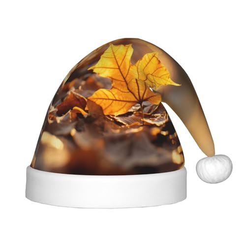 Zhuanyun Weihnachtsmütze mit rotem Blätterdruck, extra klassischer Plüsch, für Weihnachten, Neujahr, Festtage, Partyzubehör Zhuanyun Weihnachtsmütze mit rotem Blätterdruck, extra klassischer Plüsch, für Weihnachten, Neujahr, Festtage, Partyzubehör von Zhuanyun