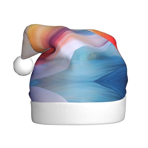 Zhuanyun Weihnachtsmützen mit Batikmotiv, Hippie-Druck, personalisierbar, Weihnachtsmannmütze, kurze Plüsch-Weihnachtsmütze für Erwachsene Zhuanyun Weihnachtsmützen mit Batikmotiv, Hippie-Druck, personalisierbar, Weihnachtsmannmütze, kurze Plüsch-Weihnachtsmütze für Erwachsene von Zhuanyun