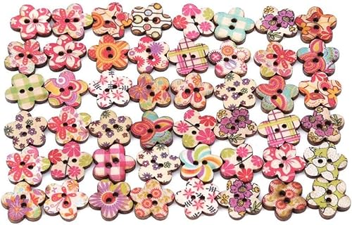 50 Stück mehrfarbige Holzknöpfe, handgefertigt, verschiedene Formen, niedliche Kunsthandwerk Knöpfe zum Basteln, Nähen, Dekoration, Blumen, praktisch 50 Stück mehrfarbige Holzknöpfe, handgefertigt, verschiedene Formen, niedliche Kunsthandwerk Knöpfe zum Basteln, Nähen, Dekoration, Blumen, praktisch von Zhuluck