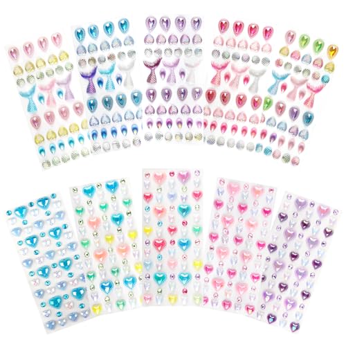 10 Blätter Glitzersteine Selbstklebend, Bunt Strasssteine Selbstklebend zum Basteln DIY, Glitzersteine Gesicht Nägel Klebeohrringe Mädchen Glitzersticker Sticker Glitzer 10 Blätter Glitzersteine Selbstklebend, Bunt Strasssteine Selbstklebend zum Basteln DIY, Glitzersteine Gesicht Nägel Klebeohrringe Mädchen Glitzersticker Sticker Glitzer von Zhulybowei