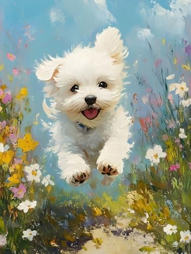 ZhuoFan 5D Diamond Painting für Kinder, Cartoon Diamant Painting Bilder, Edelsteinkunst, Crystal DIY Voller Strass Diamantmalerei Set mit Zubehör für die Wanddeko zu Hause Hund, 30x40cm ZhuoFan 5D Diamond Painting für Kinder, Cartoon Diamant Painting Bilder, Edelsteinkunst, Crystal DIY Voller Strass Diamantmalerei Set mit Zubehör für die Wanddeko zu Hause Hund, 30x40cm von ZhuoFan