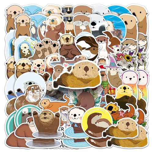 2 X 50 Stück Eurasian River Otter Aufkleber, Otter Aufkleber Pack, Otter Sticker Set, Europäischer Flussotter Wasserfeste Aufkleber, Wasserdichte Vinyl Sticker für Jugendliche Kinder Erwachsene 2 X 50 Stück Eurasian River Otter Aufkleber, Otter Aufkleber Pack, Otter Sticker Set, Europäischer Flussotter Wasserfeste Aufkleber, Wasserdichte Vinyl Sticker für Jugendliche Kinder Erwachsene von Zhuporn