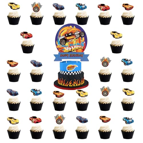 25 Stück Hot Wh-els Tortendeko Jungen, Rennwagen Kuchen Topper, Tortendeko Geburtstag hot Cars, Hot Wh-els Kuchen Deko Kindergeburtstag, Cake Topper für Hot Wh-els Themengeburtstag 25 Stück Hot Wh-els Tortendeko Jungen, Rennwagen Kuchen Topper, Tortendeko Geburtstag hot Cars, Hot Wh-els Kuchen Deko Kindergeburtstag, Cake Topper für Hot Wh-els Themengeburtstag von Zhuporn