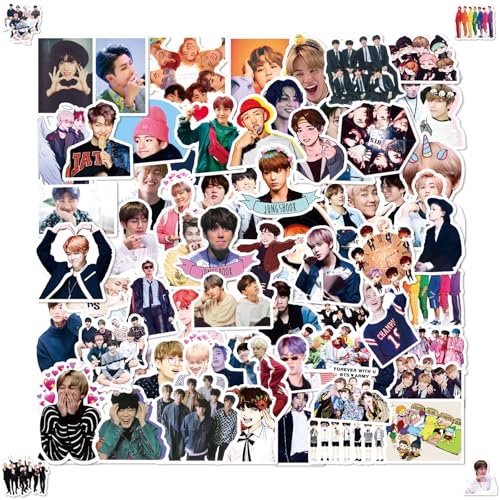 BTS Aufkleber, 100 Stück BTS Aufkleber Pack, Kpop Stickers, BTS Wasserfeste Aufkleber Sticker Set, Kpop BTS Sticker Dekorative, Vinyl Sticker für Laptop Scrapbook Skateboard Auto Gepäck BTS Aufkleber, 100 Stück BTS Aufkleber Pack, Kpop Stickers, BTS Wasserfeste Aufkleber Sticker Set, Kpop BTS Sticker Dekorative, Vinyl Sticker für Laptop Scrapbook Skateboard Auto Gepäck von Zhuporn