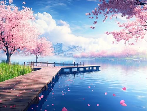 Diamond Painting Blauer Himmel Weiße Wolke Diamant Painting Bilder 5D Diamant Kunst Set kinder DIY Vollbohrer Stickerei Kreuzstich Einfache Kits Basteln Erwachsene Anfänger Set für Haus Deko a-242 von Zhwhuuhg