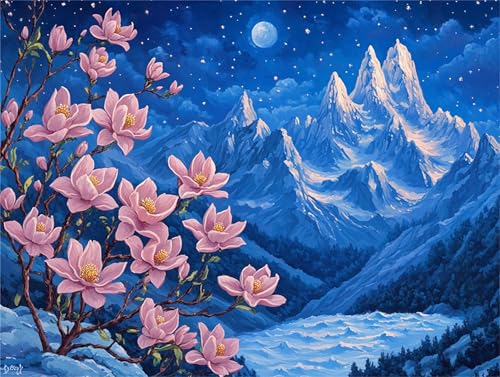 Diamond Painting Landschaft Anlage Diamant Painting Bilder 5D Diamant Kunst Set kinder DIY Vollbohrer Stickerei Kreuzstich Einfache Kits Basteln Erwachsene Anfänger Set für Haus Deko 40x50cm a-219 von Zhwhuuhg