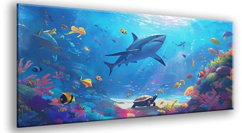 Malen nach Zahlen Erwachsene Hai, Koralle Malen nach Zahlen mit Rahmen 30x60cm Leinwand, DIY Bastelset Erwachsene Frauen Handgemalt Ölgemälde mit Pinseln und Acrylfarbe, Aesthetic Room Decor, Model39 Malen nach Zahlen Erwachsene Hai, Koralle Malen nach Zahlen mit Rahmen 30x60cm Leinwand, DIY Bastelset Erwachsene Frauen Handgemalt Ölgemälde mit Pinseln und Acrylfarbe, Aesthetic Room Decor, Model39 von Zhxizscc