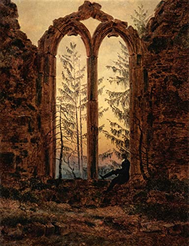 Zhyaunz 5D DIY Diamant Malerei Der Träumer Malen nach Zahlen Kits Diamond Painting Stickerei Bilder Kunsthandwerk Strass Caspar David Friedrich 40x50cm von Zhyaunz