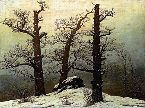 Zhyaunz DIY 5D Diamant Malerei Stickerei Dolmen im Schnee Diamond Painting Kreuzstich Volle Runde Bohrer Mosaik Kunst Hochzeitsdeko Caspar David Friedrich 40x50cm von Zhyaunz