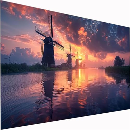 5D Diamond Painting XXL 80x160cm, Windmühle Diamond Painting Erwachsene kinder Himmel DIY Mosaikherstellung Bastelset Quadrat Vollbohrer Diamanten Malerei Stickerei Kreuzstich für Wand Decor Z1-85 5D Diamond Painting XXL 80x160cm, Windmühle Diamond Painting Erwachsene kinder Himmel DIY Mosaikherstellung Bastelset Quadrat Vollbohrer Diamanten Malerei Stickerei Kreuzstich für Wand Decor Z1-85 von Zhynfiie
