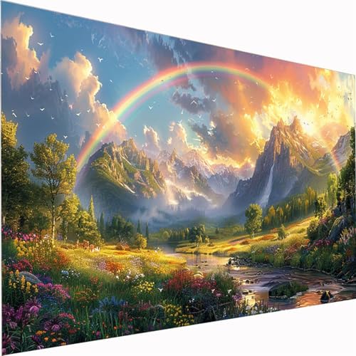 5D Diamond Painting XXL 90x180cm, Anlage Diamond Painting Erwachsene kinder Regenbogen DIY Mosaikherstellung Bastelset Quadrat Vollbohrer Diamanten Malerei Stickerei Kreuzstich für Wand Decor Z1-131 5D Diamond Painting XXL 90x180cm, Anlage Diamond Painting Erwachsene kinder Regenbogen DIY Mosaikherstellung Bastelset Quadrat Vollbohrer Diamanten Malerei Stickerei Kreuzstich für Wand Decor Z1-131 von Zhynfiie