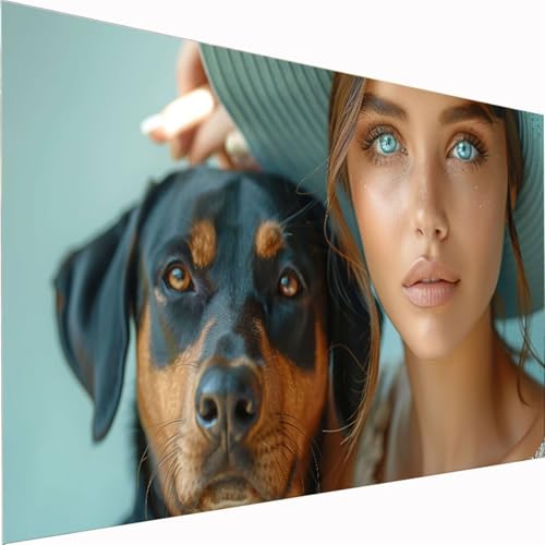 5D Diamond Painting XXL 90x180cm,Frau Diamond Painting Erwachsene kinder Hund DIY Mosaikherstellung Bastelset Quadrat Vollbohrer Diamanten Malerei Stickerei Kreuzstich für Wand Decorideen Z1-101 5D Diamond Painting XXL 90x180cm,Frau Diamond Painting Erwachsene kinder Hund DIY Mosaikherstellung Bastelset Quadrat Vollbohrer Diamanten Malerei Stickerei Kreuzstich für Wand Decorideen Z1-101 von Zhynfiie