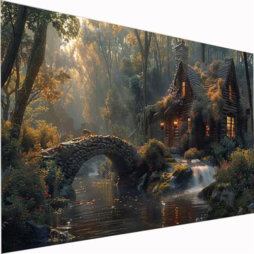 Diamond Painting Anlage, Brücke Diamond Painting Erwachsene Bilder Kit 5D DIY Diamonds Bastelset, Quadrat Diamanten Malerei Stickerei Kreuzstich für Beginner für Home Wand Dekor Geschenk40x80cm Z1-64 Diamond Painting Anlage, Brücke Diamond Painting Erwachsene Bilder Kit 5D DIY Diamonds Bastelset, Quadrat Diamanten Malerei Stickerei Kreuzstich für Beginner für Home Wand Dekor Geschenk40x80cm Z1-64 von Zhynfiie