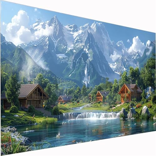 Diamond Painting Berg, Baum Diamond Painting Erwachsene Bilder Kit 5D DIY Diamonds Bastelset, Quadrat Vollbohrer Diamanten Malerei Stickerei Kreuzstich für Beginner für Home Wand Dekor 40x80cm Z1-66 Diamond Painting Berg, Baum Diamond Painting Erwachsene Bilder Kit 5D DIY Diamonds Bastelset, Quadrat Vollbohrer Diamanten Malerei Stickerei Kreuzstich für Beginner für Home Wand Dekor 40x80cm Z1-66 von Zhynfiie
