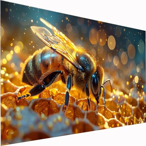Diamond Painting Biene, Tier Diamond Painting Erwachsene Bilder Kit 5D DIY Diamonds Bastelset, Quadrat Diamanten Malerei Stickerei Kreuzstich für Beginner für Home Wand Dekor Geschenk100x220cm Z1-108 Diamond Painting Biene, Tier Diamond Painting Erwachsene Bilder Kit 5D DIY Diamonds Bastelset, Quadrat Diamanten Malerei Stickerei Kreuzstich für Beginner für Home Wand Dekor Geschenk100x220cm Z1-108 von Zhynfiie
