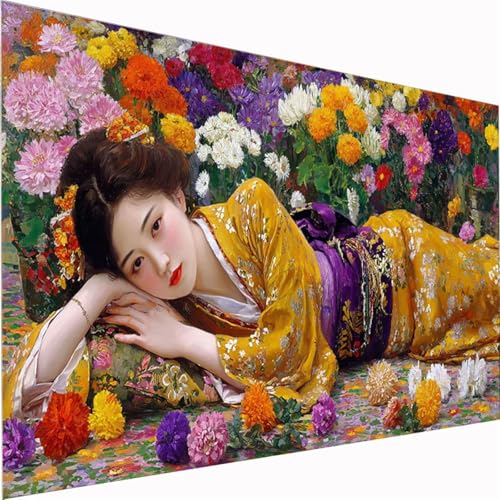 Diamond Painting Blume, Frau Diamond Painting Erwachsene Bilder Kit 5D DIY Diamonds Bastelset, Quadrat Diamanten Malerei Stickerei Kreuzstich für Beginner für Home Wand Dekor Geschenk100x200cm Z1-896 Diamond Painting Blume, Frau Diamond Painting Erwachsene Bilder Kit 5D DIY Diamonds Bastelset, Quadrat Diamanten Malerei Stickerei Kreuzstich für Beginner für Home Wand Dekor Geschenk100x200cm Z1-896 von Zhynfiie