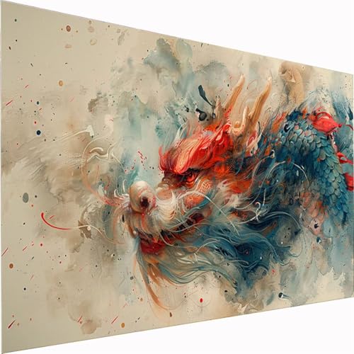 Diamond Painting Drachen, Tier Diamond Painting Erwachsene Bilder Kit 5D Diamonds Bastelset, Quadrat Diamanten Malerei Stickerei Kreuzstich für Beginner für Home Wand Dekor Geschenk 100x200cm Z1-144 Diamond Painting Drachen, Tier Diamond Painting Erwachsene Bilder Kit 5D Diamonds Bastelset, Quadrat Diamanten Malerei Stickerei Kreuzstich für Beginner für Home Wand Dekor Geschenk 100x200cm Z1-144 von Zhynfiie