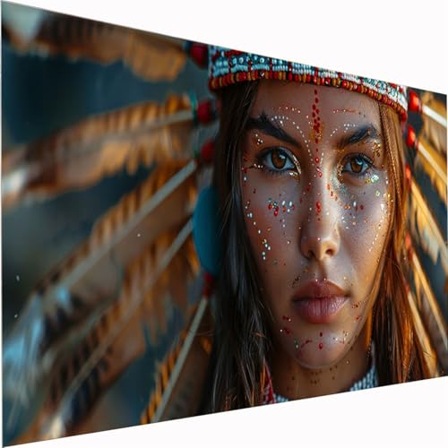 Diamond Painting Frau, Stamm Diamond Painting Erwachsene Bilder Kit 5D DIY Diamonds Bastelset, Quadrat Diamanten Malerei Stickerei Kreuzstich für Beginner für Home Wand Dekor Geschenk60x120cm Z1-104 Diamond Painting Frau, Stamm Diamond Painting Erwachsene Bilder Kit 5D DIY Diamonds Bastelset, Quadrat Diamanten Malerei Stickerei Kreuzstich für Beginner für Home Wand Dekor Geschenk60x120cm Z1-104 von Zhynfiie