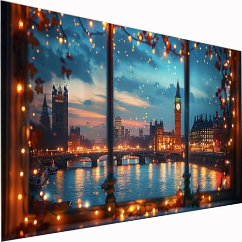 Diamond Painting Landschaft Diamond Painting Erwachsene Big Ben 5D Diamond-Painting Set Großes DIY Diamant Malerei Stickerei Kreuzstich Kit mit für Erwachsene Kinder für Home Wand Décor 90x180cm Z1-81 Diamond Painting Landschaft Diamond Painting Erwachsene Big Ben 5D Diamond-Painting Set Großes DIY Diamant Malerei Stickerei Kreuzstich Kit mit für Erwachsene Kinder für Home Wand Décor 90x180cm Z1-81 von Zhynfiie