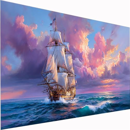 Diamond Painting Meer, Segelboot Diamond Painting Erwachsene Bilder Kit 5D DIY Diamonds Bastelset, QuadratDiamanten Malerei Stickerei Kreuzstich für Beginner für Home Wand Dekor 100x200cm Z1-904 Diamond Painting Meer, Segelboot Diamond Painting Erwachsene Bilder Kit 5D DIY Diamonds Bastelset, QuadratDiamanten Malerei Stickerei Kreuzstich für Beginner für Home Wand Dekor 100x200cm Z1-904 von Zhynfiie