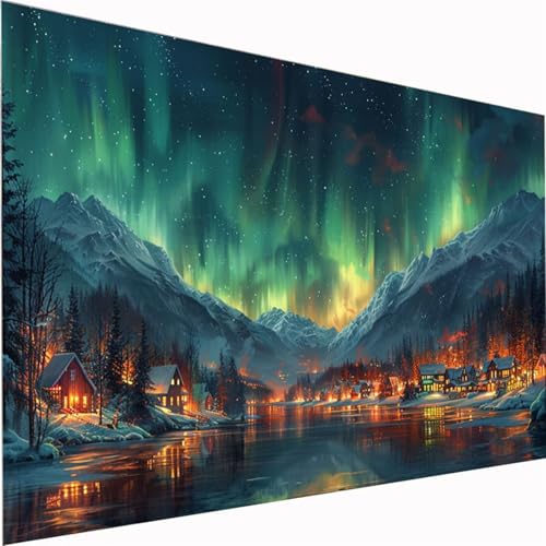 Diamond Painting See Diamond Painting Erwachsene Aurora 5D Diamond-Painting Set Großes DIY Diamant Malerei Stickerei Kreuzstich Kit mit für Erwachsene Kinder Anfänger für Home Wand Décor 40x80cm Z1-69 Diamond Painting See Diamond Painting Erwachsene Aurora 5D Diamond-Painting Set Großes DIY Diamant Malerei Stickerei Kreuzstich Kit mit für Erwachsene Kinder Anfänger für Home Wand Décor 40x80cm Z1-69 von Zhynfiie