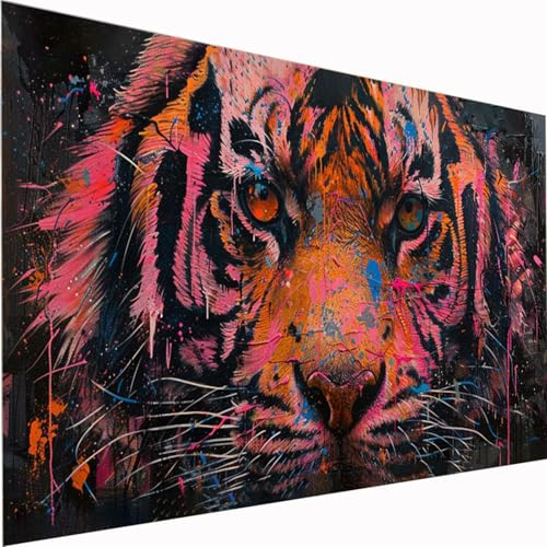 Diamond Painting Tiger, Tier Diamond Painting Erwachsene Bilder Kit 5D DIY Diamonds Bastelset, Quadrat Diamanten Malerei Stickerei Kreuzstich für Beginner für Home Wand Dekor Geschenk100x200cm Z1-126 Diamond Painting Tiger, Tier Diamond Painting Erwachsene Bilder Kit 5D DIY Diamonds Bastelset, Quadrat Diamanten Malerei Stickerei Kreuzstich für Beginner für Home Wand Dekor Geschenk100x200cm Z1-126 von Zhynfiie