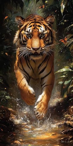 Malen Nach Zahlen Erwachsene, Tier Malen Nach Zahlen Tiger Paint by Numbers Bastelset DIY Handgemalt Ölgemälde mit 3 Pinseln und Acrylfarbe für Herbstdeko Deko Wohnzimmer, 90x180 cm Ohne Rahmen F1-722 Malen Nach Zahlen Erwachsene, Tier Malen Nach Zahlen Tiger Paint by Numbers Bastelset DIY Handgemalt Ölgemälde mit 3 Pinseln und Acrylfarbe für Herbstdeko Deko Wohnzimmer, 90x180 cm Ohne Rahmen F1-722 von Zhynfiie